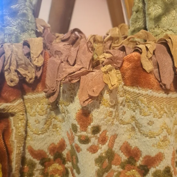 Magnolia Pearl Orange and Green Shoulder Bag with Fringe - Picture 6 of 9